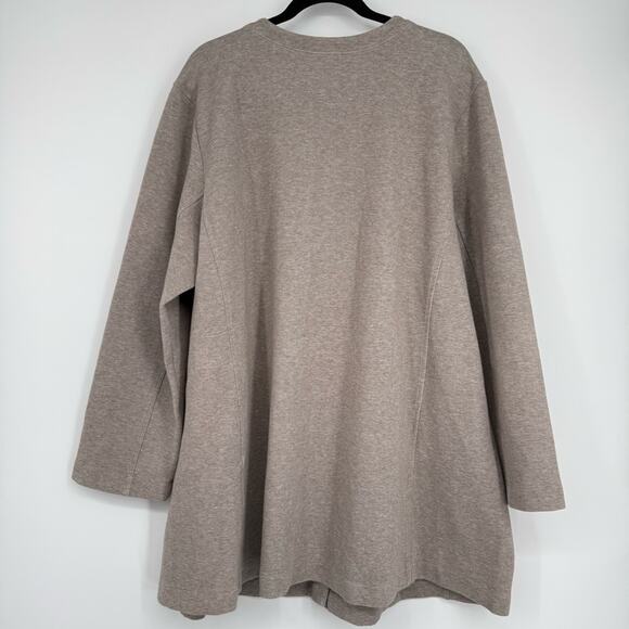 Pure Jill Longline Hidden Snap Front Knit Jacket Relaxed Fit Size 3X - Picture 7 of 7